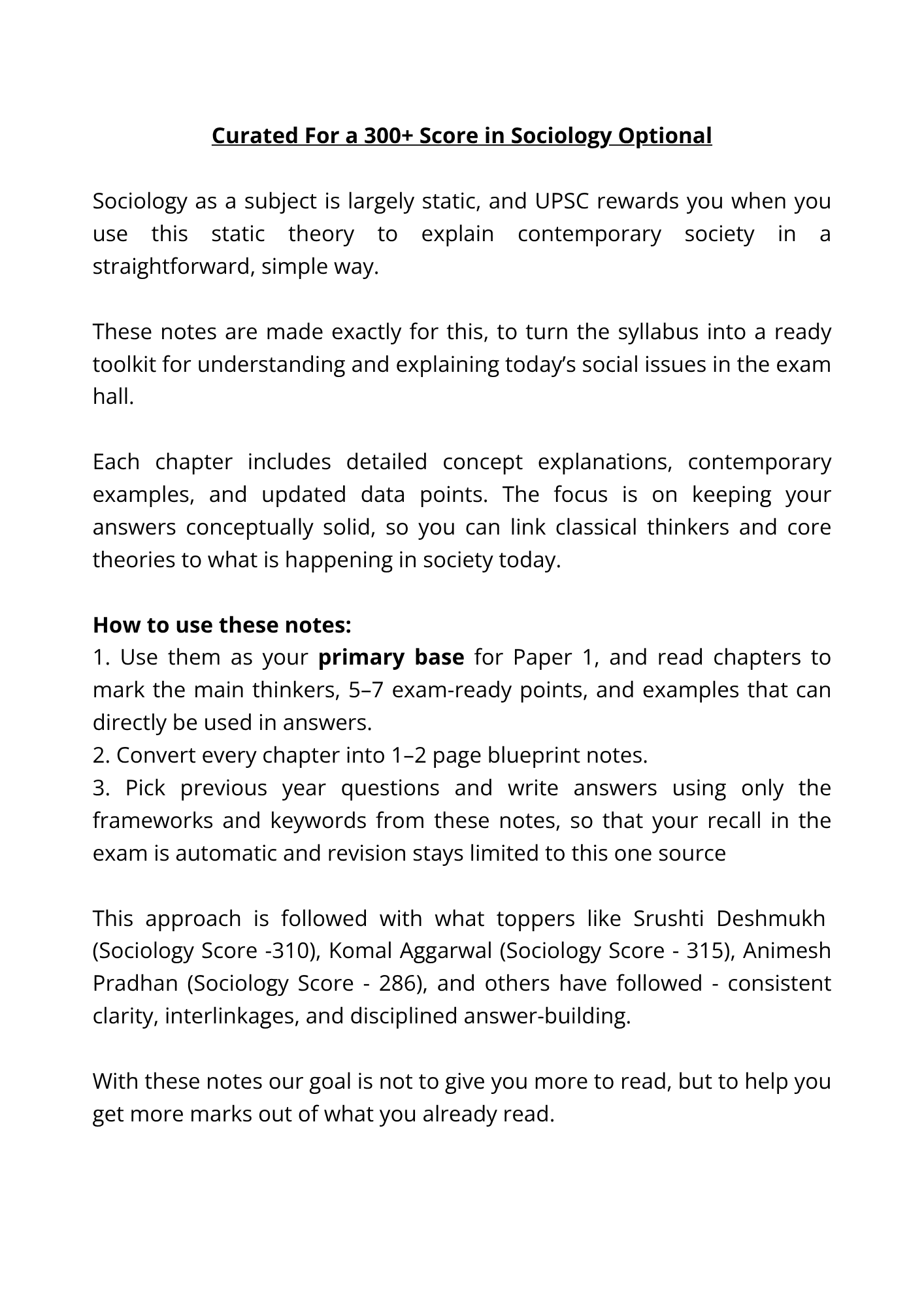 Sociology Paper 1 - Advance Notes - Image 2