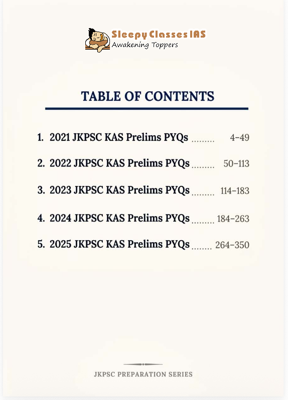 JKPSC KAS Prelims PYQs E-Book (2021-2025) - Image 2