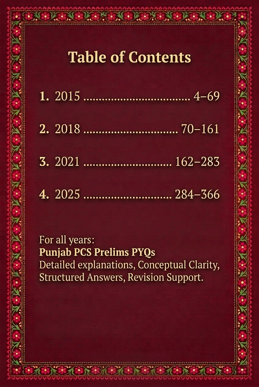 Punjab PCS Prelims General Studies PYQs (2015-2025) - Image 4